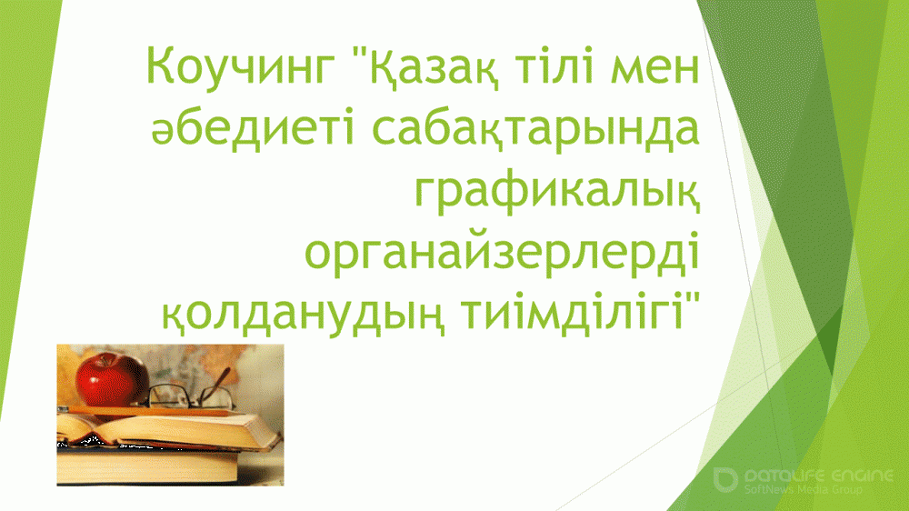 Коучинг "&#1178;аза&#1179; тілі мен &#1241;бедиеті саба&#1179;тарында графикалы&#1179; органайзерлерді &#1179;олдануды&#1187;  тиімділігі"