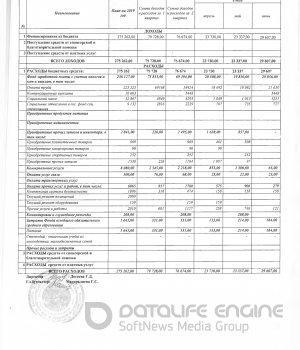 Отчет о доходах и расходах за 2 квартал 2019